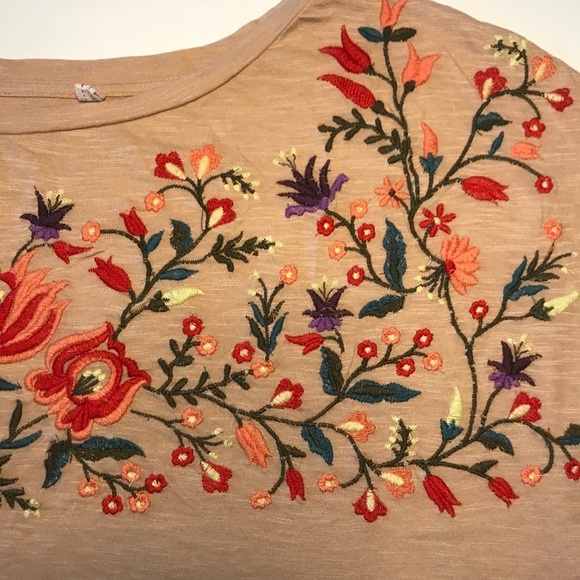 Guess Embroidered Crop Top Small Pink - Picture 2 of 8